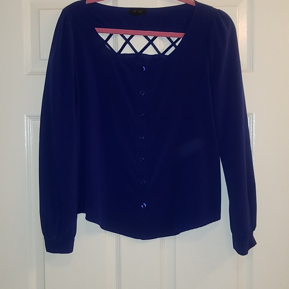 Blue M blouse